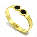 Stainless Steel Roman Numeral Cuff Bracelets Men Women
