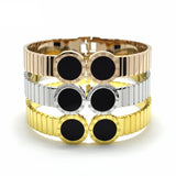 Stainless Steel Roman Numeral Cuff Bracelets Men Women