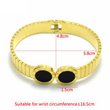 Stainless Steel Roman Numeral Cuff Bracelets Men Women