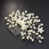 Crystal Pearls Hair Combs for Women Wedding Hair Accessories