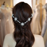 Star Rhinestone Crown Headband Crystal Tiara Bridal Hair Jewelry