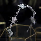 Star Rhinestone Crown Headband Crystal Tiara Bridal Hair Jewelry