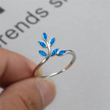 Vintage Green Opal Rose Silver Wedding Ring