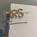 Bridal Rhinestone MRS Hair Clip Wedding Headwear