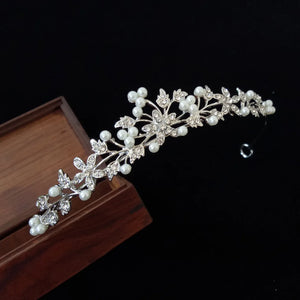 Silver Bridal Tiara Hair Crown Wedding Hair Accessories for Women