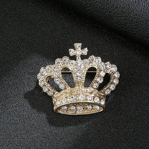 Vintage Lion Crown Brooch for Men's Suit Shirt Collar Lapel Pins
