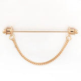 Metal Collar Brooch Chain Tassel Suit Pin Wedding Jewelry