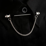 Metal Collar Brooch Chain Tassel Suit Pin Wedding Jewelry