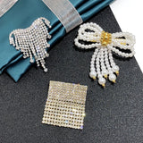 Crystal Tassel Brooch Pearl Rhinestone Corsage Suit Pin