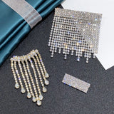 Crystal Tassel Brooch Pearl Rhinestone Corsage Suit Pin