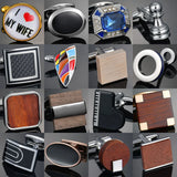 Wooden/Fabric/Gems/Enamel Cuff Links for Men Shirt