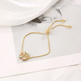 Colorful Crystal Zircon Butterfly Bracelet 18K Women Bangle