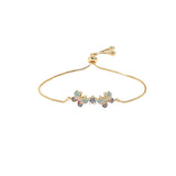 Colorful Crystal Zircon Butterfly Bracelet 18K Women Bangle