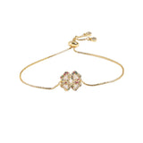 Colorful Crystal Zircon Butterfly Bracelet 18K Women Bangle