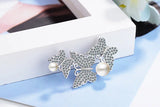 Butterfly Pearl CZ Crystal 925 Sterling Silver Brooches for Women