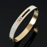 CZ Crystal Stainless Steel Women Bracelet Wristband for Wedding Party