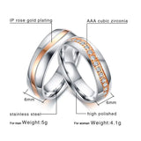 CZ Stones Wave Line Alliance Couple Anniversary Promise Ring