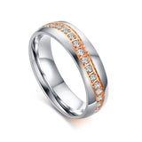 CZ Stones Wave Line Alliance Couple Anniversary Promise Ring