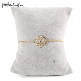 CZ Zircon Lotus Flower Yoga Charms Bracelet Women Bracelets & Bangles