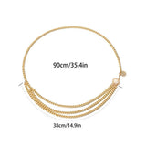 Women's Crystal Diamond Chain Fringes Belt