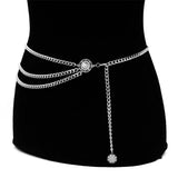 Women's Crystal Diamond Chain Fringes Belt