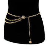 Women's Crystal Diamond Chain Fringes Belt