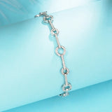 925 Silver Diamond Bracelet Bangle Wedding Bridal Jewelry