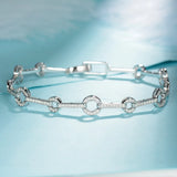 925 Silver Diamond Bracelet Bangle Wedding Bridal Jewelry
