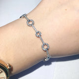 925 Silver Diamond Bracelet Bangle Wedding Bridal Jewelry