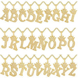 Crown A-Z Alphabet Pendant Necklace Hip-Hop Initial Name Jewelry