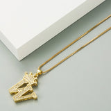 Crown A-Z Alphabet Pendant Necklace Hip-Hop Initial Name Jewelry