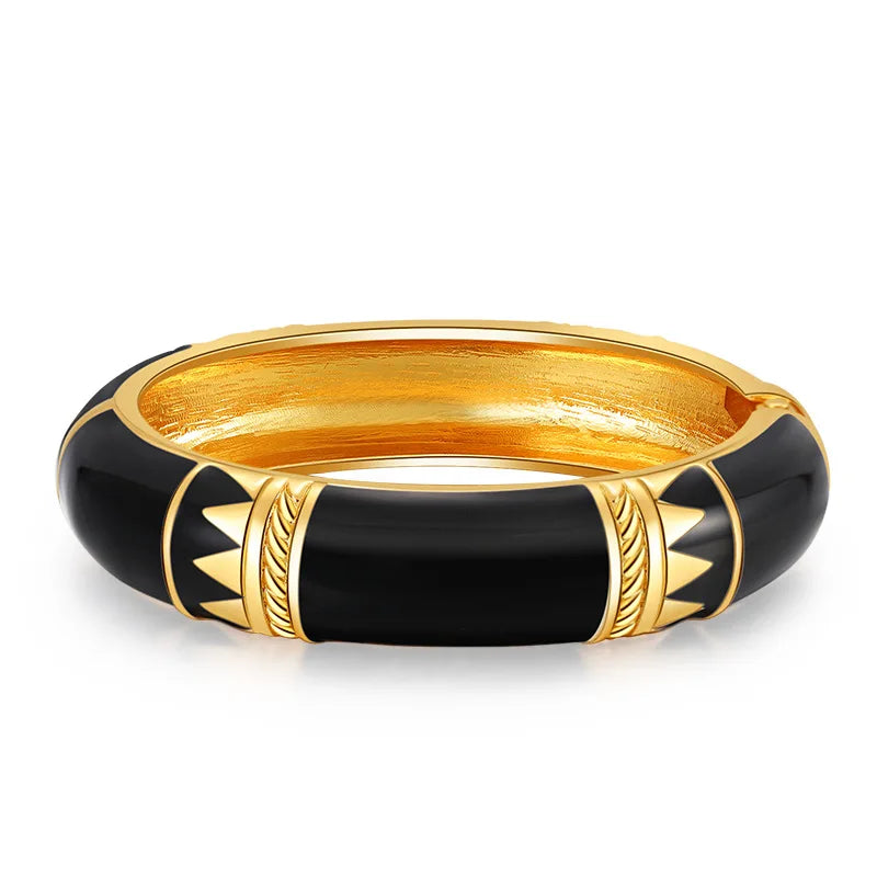 Vintage Charm Enamel Bracelet for Women