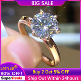 Rose Ring 2.0ct Zirconia Wedding Band Silver Jewelry R170