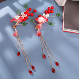 Chinese Red Hairpin Hanfu Hair Accessories for Women