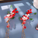 Chinese Red Hairpin Hanfu Hair Accessories for Women