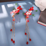 Chinese Red Hairpin Hanfu Hair Accessories for Women