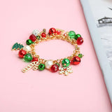 Christmas Beaded Bracelet Xmas Pearl Bell Tree Snowflake Star