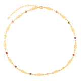 Rainbow CZ Tennis Choker Necklace for Women - Colorful Crystal Jewelry