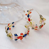 Big Hoop Earrings Micro-inlay CZ Women Party Jewelry