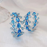 Big Hoop Earrings Micro-inlay CZ Women Party Jewelry