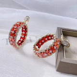 Circle Big Hoop Earrings Micro-inlay CZ Women Party Wedding Bride Drop Earing