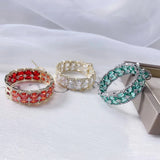 Circle Big Hoop Earrings Micro-inlay CZ Women Party Wedding Bride Drop Earing