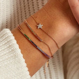 Classic Rainbow Cz Bracelet for Women - Elegant and Romantic Jewelry