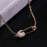 Clavicle Chain S925 Sterling Plata Pin Pendant Necklace Zircon Choker Collar