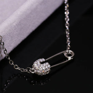 Clavicle Chain S925 Sterling Plata Pin Pendant Necklace Zircon Choker Collar