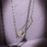Clavicle Chain S925 Sterling Plata Pin Pendant Necklace Zircon Choker Collar