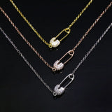 Clavicle Chain S925 Sterling Plata Pin Pendant Necklace Zircon Choker Collar