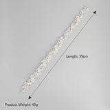 Clear Crystal Headband Bridal Hair Vine Pearl Wedding Hair Jewelry