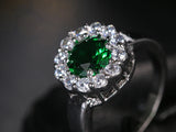 Clear Pear Cut CZ Engagement Ring for Women R-059