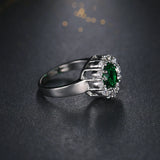 Clear Pear Cut CZ Engagement Ring for Women R-059